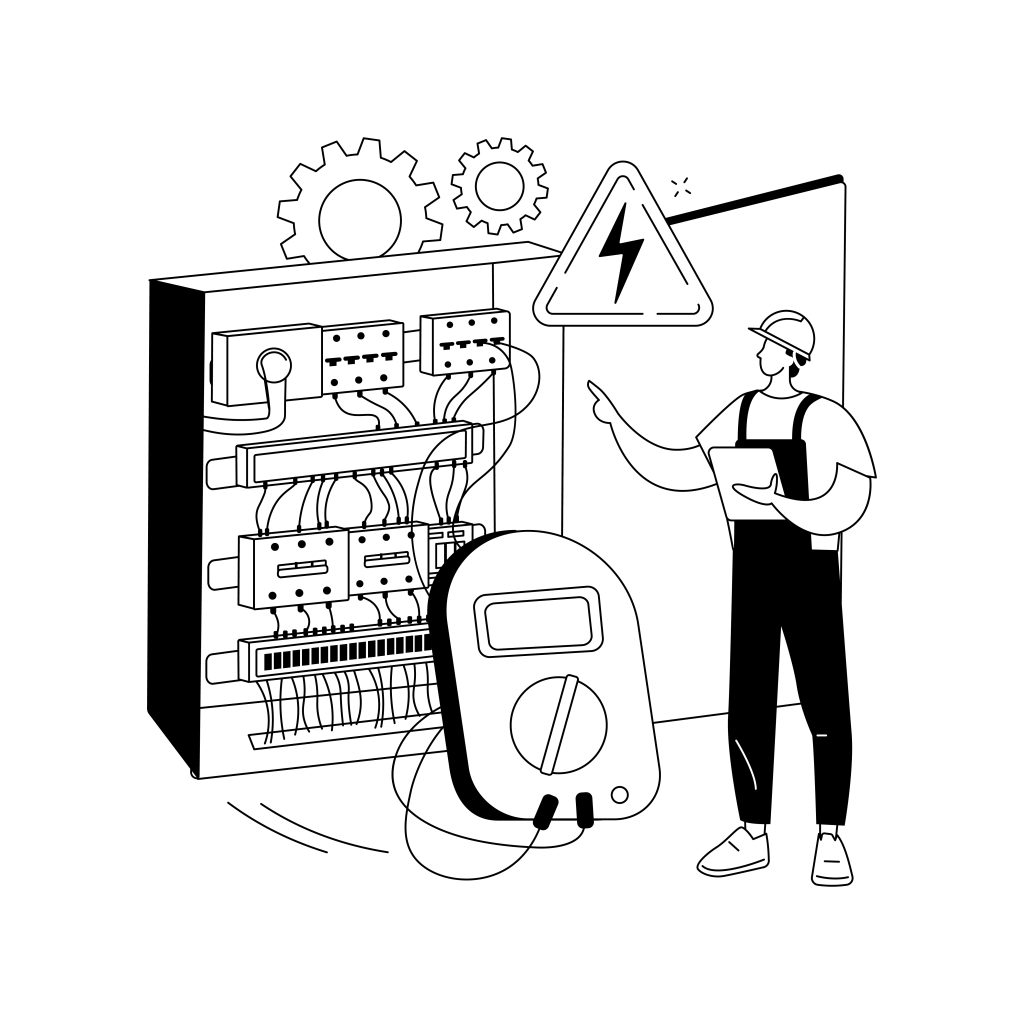 electrotechnology abstract concept vector illustration.